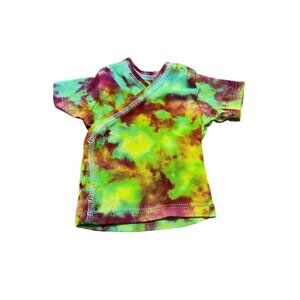 Tie Dye Kimono Button Style Baby Shirt || Newborn